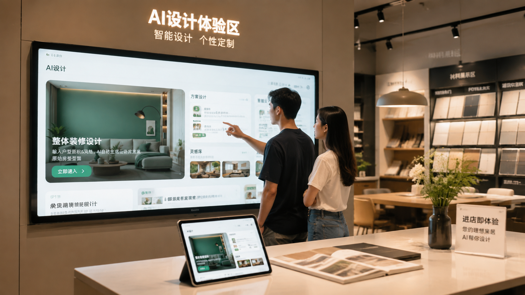 门店 AI 设计体验区